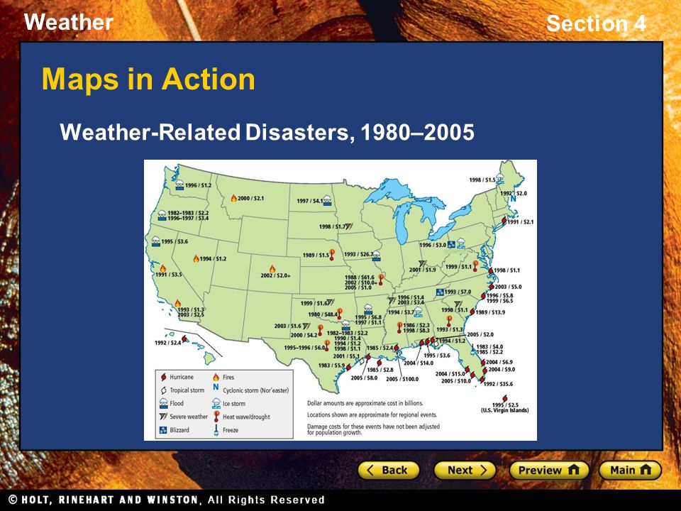 Maps in Action Weather-Related Disasters, 1980–2005