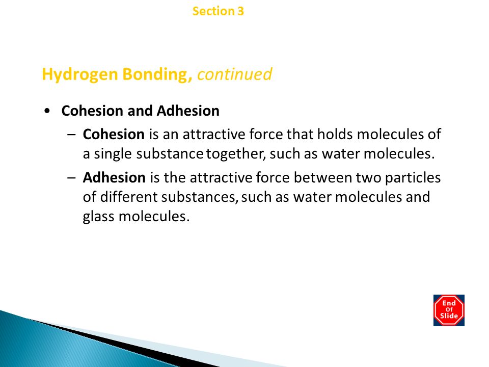 Hydrogen Bonding, continued