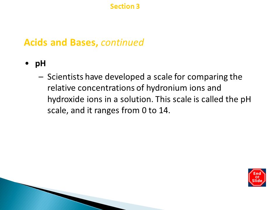 Acids and Bases, continued