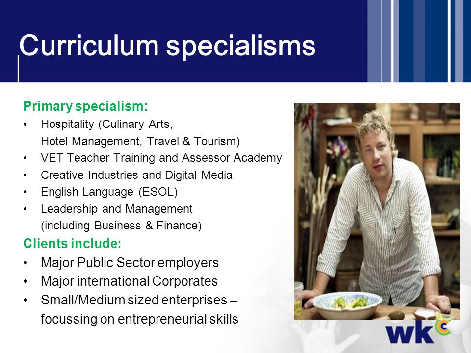Curriculum specialisms