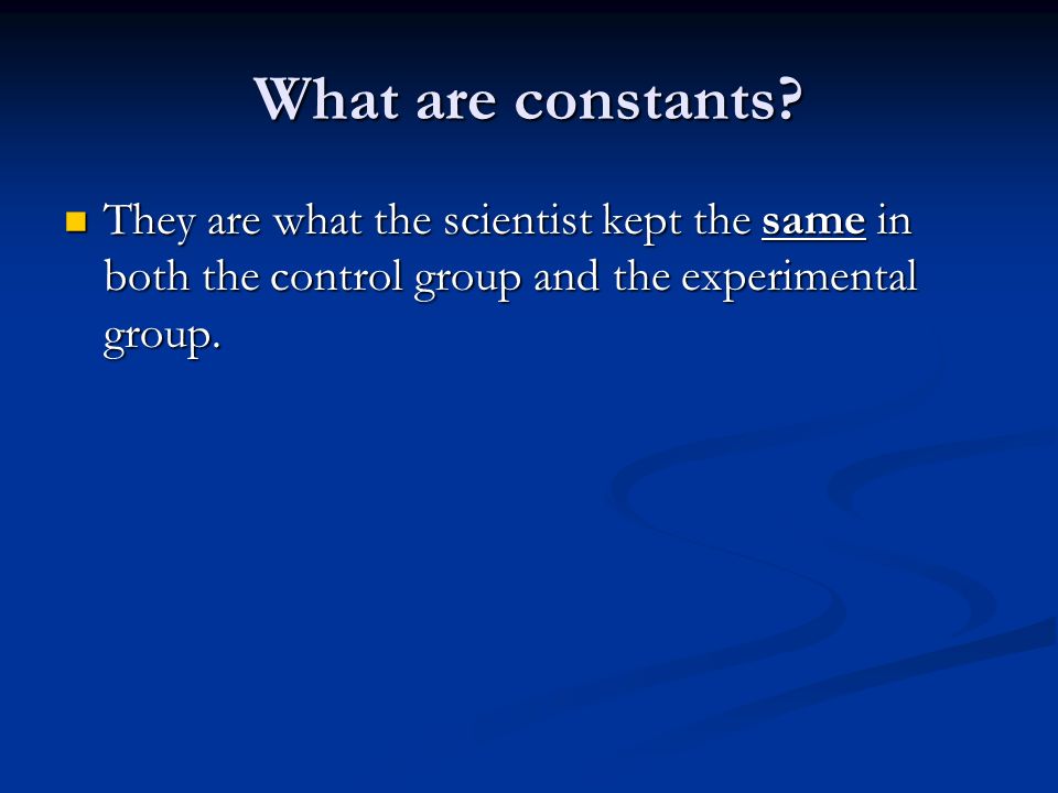 What are constants.