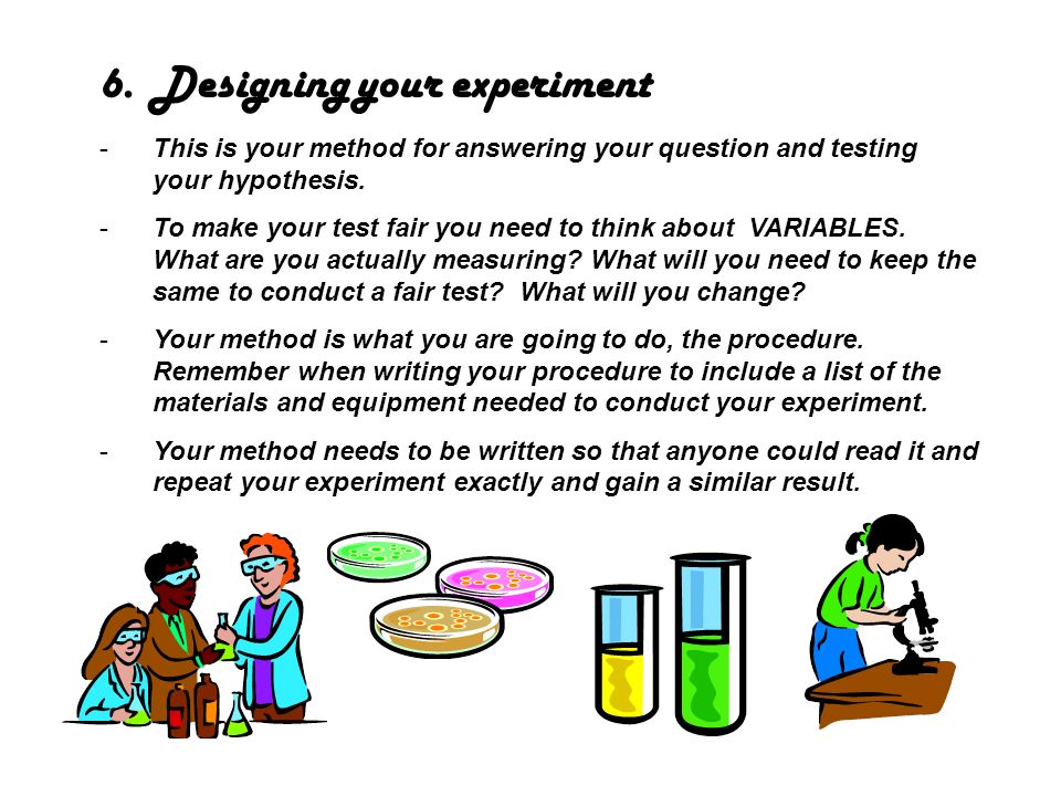 Designing your experiment