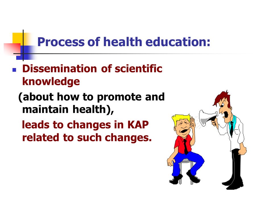 Process of health education: