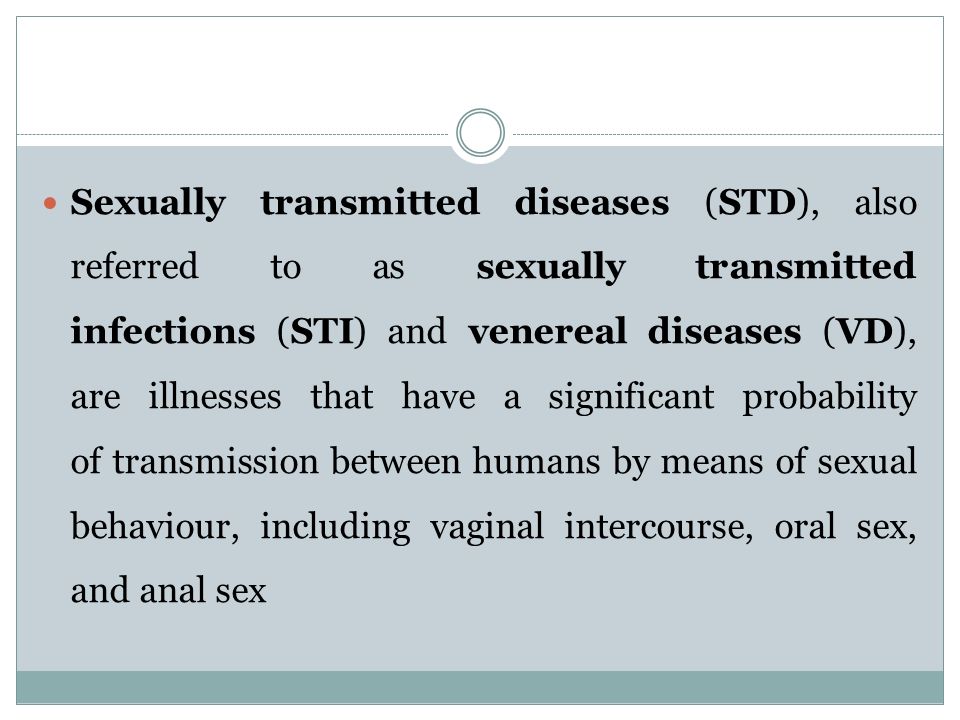 Infections from anal sex