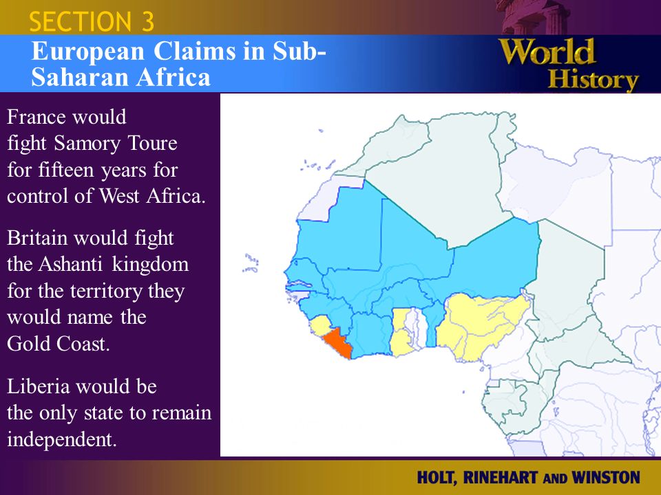 European Claims in Sub- Saharan Africa