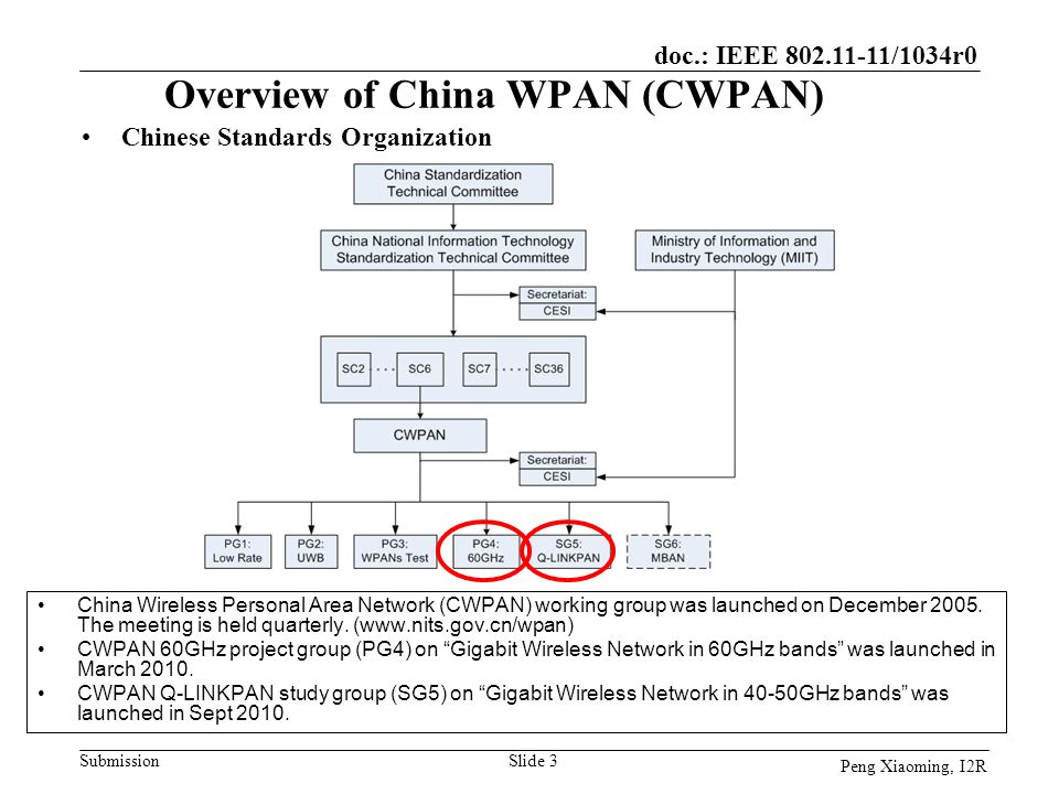 Overview of China WPAN (CWPAN)