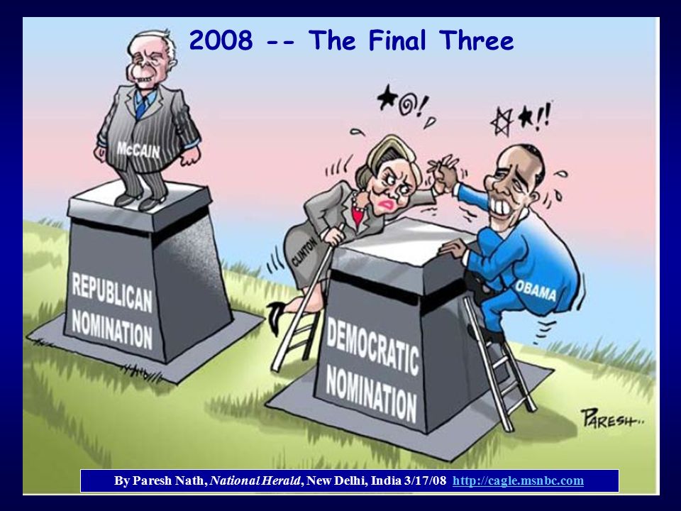 The Final Three By Paresh Nath, National Herald, New Delhi, India 3/17/08