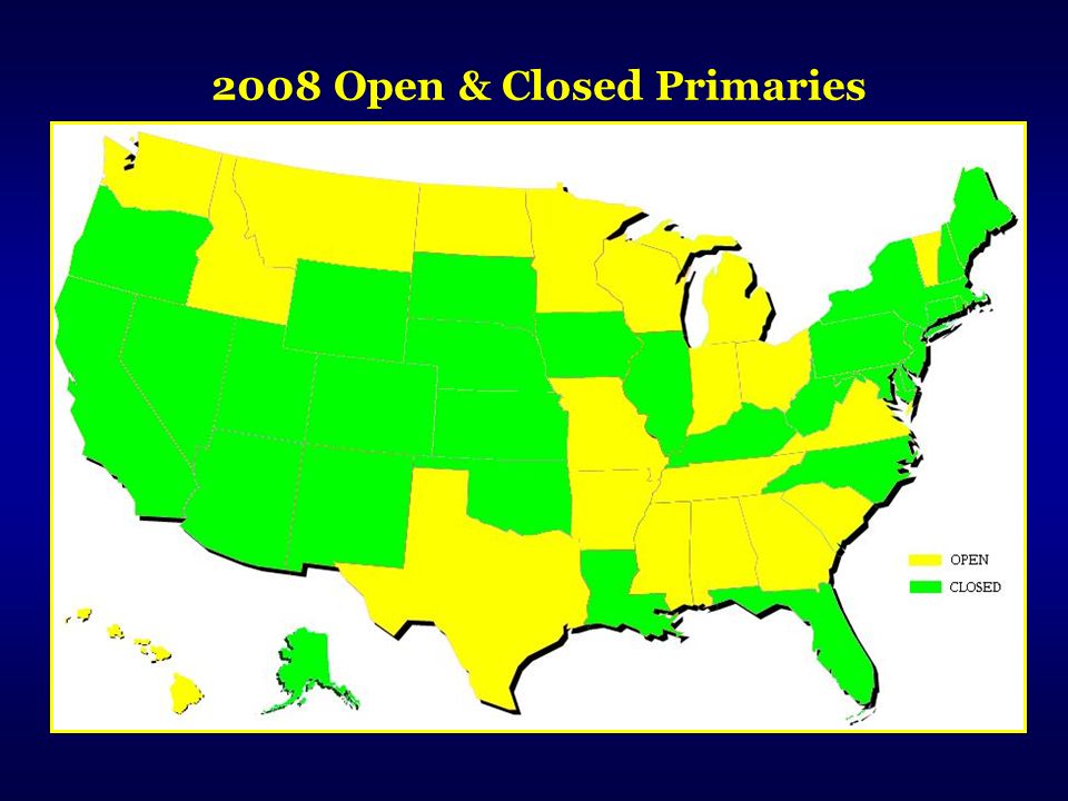 2008 Open & Closed Primaries