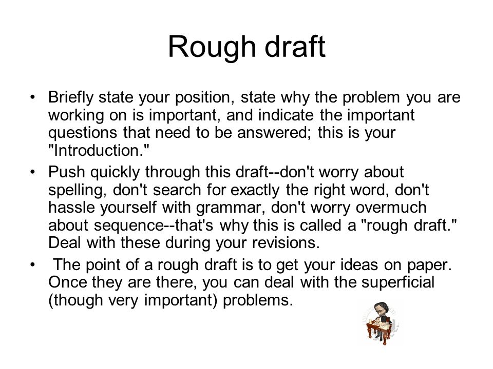 define rough draft