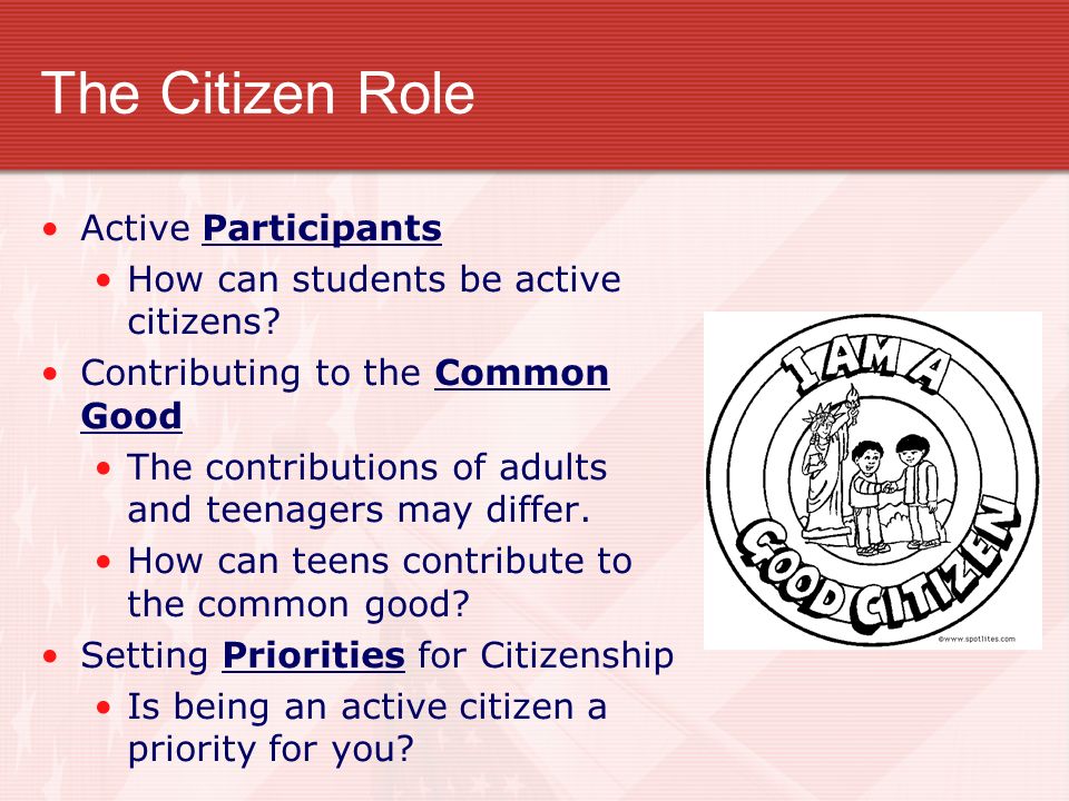 The Citizen Role Active Participants