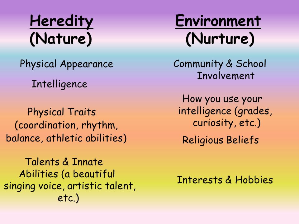 personality traits nature vs nurture