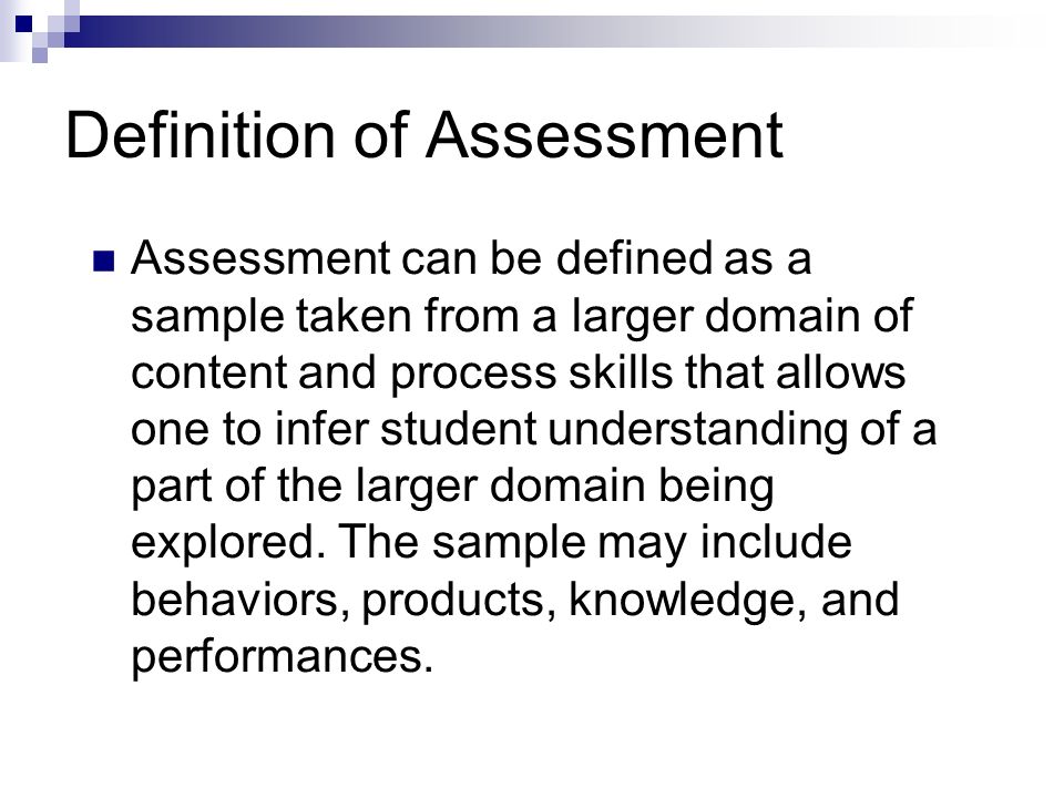 Definition of Assessment