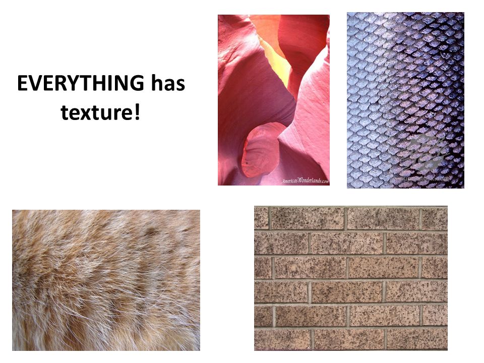EVERYTHING has texture!