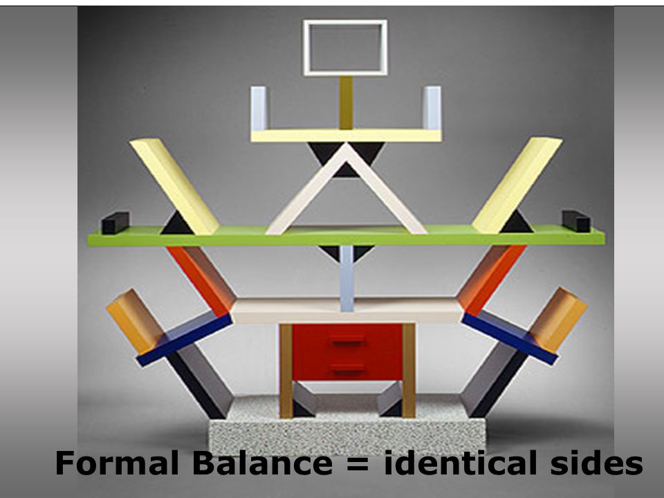 Formal Balance = identical sides
