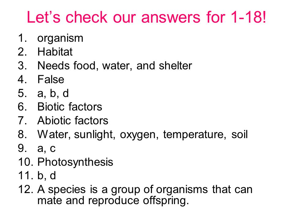 Let’s check our answers for 1-18!