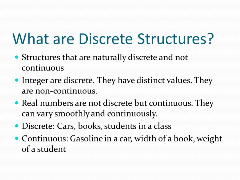 What are Discrete Structures