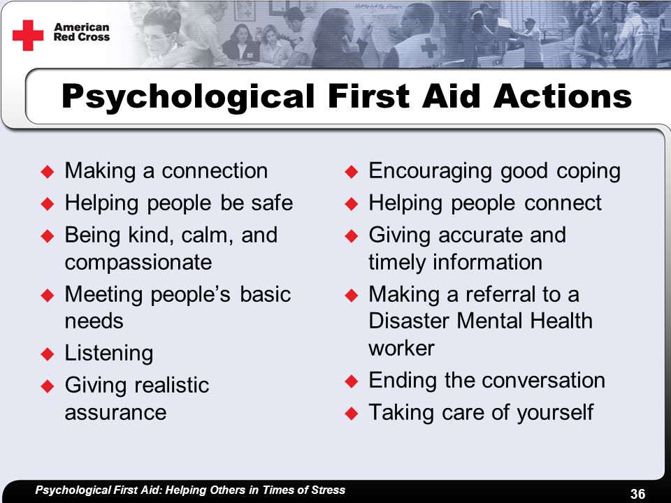 Psychological First Aid: Others in Times of Stress - ppt download