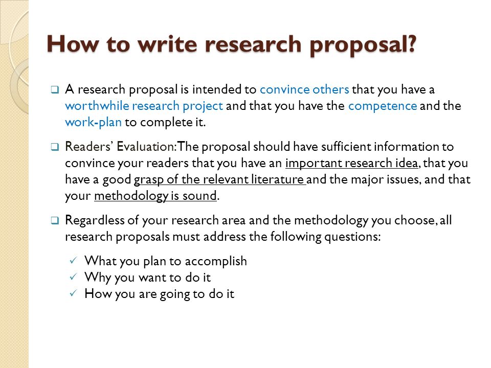 how to write academic research proposal