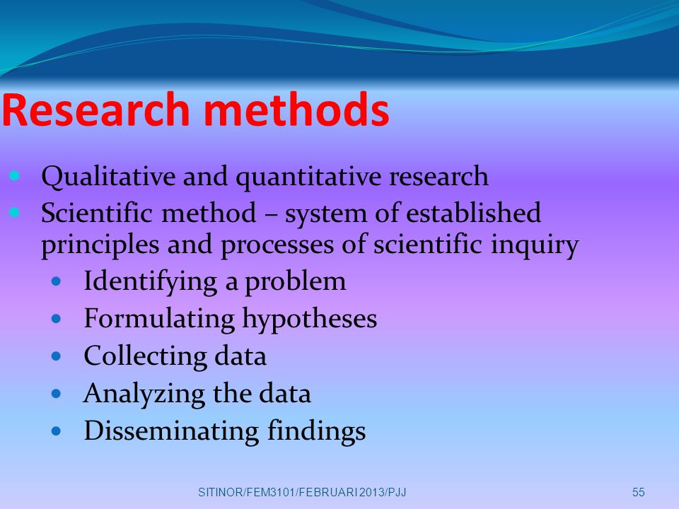 Research methods Qualitative and quantitative research