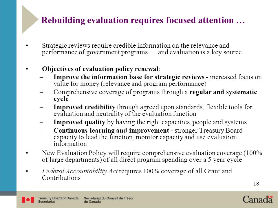 Rebuilding evaluation requires focused attention …