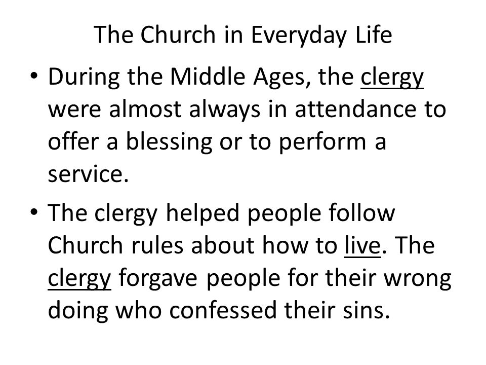 The Church in Everyday Life