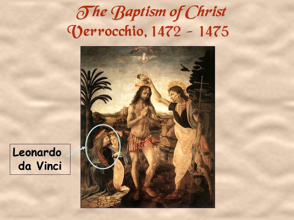 The Baptism of Christ Verrocchio,