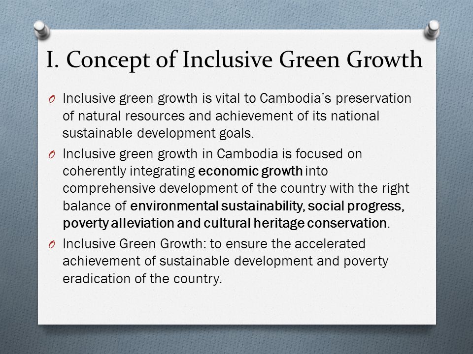 I. Concept of Inclusive Green Growth