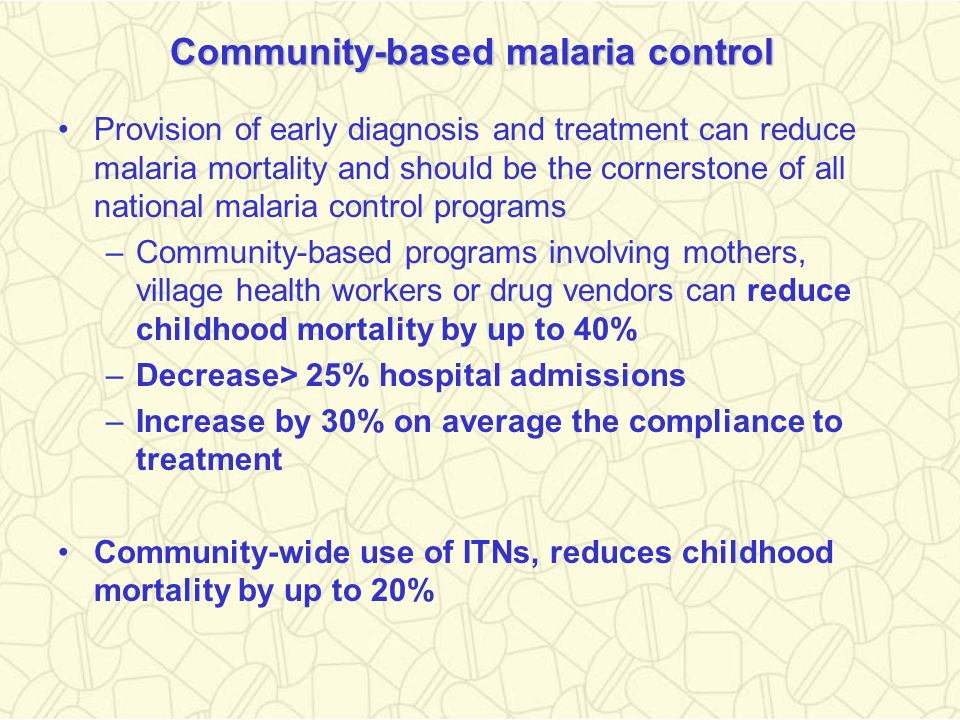 Community-based malaria control