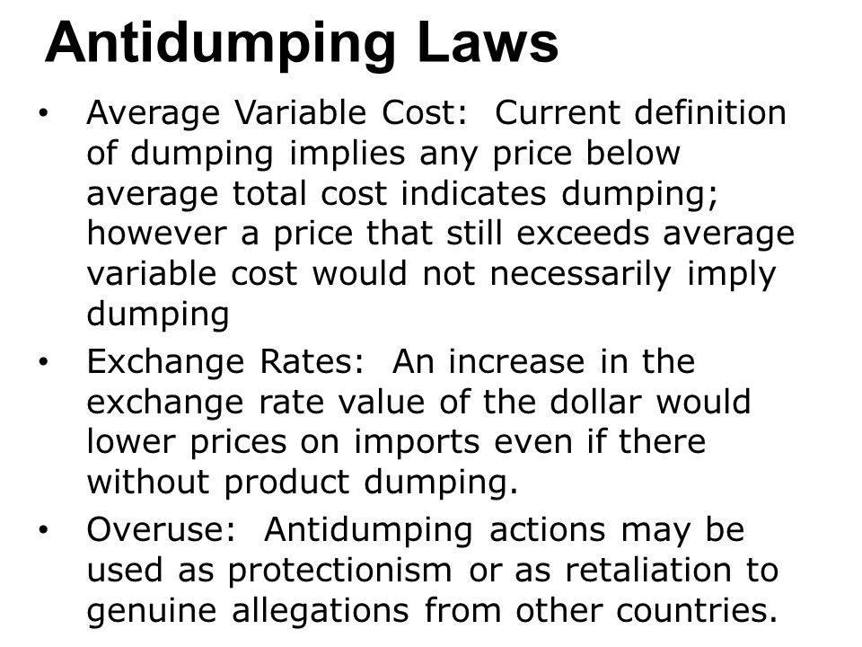 Antidumping Laws