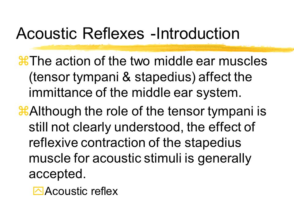 Acoustic Reflexes -Introduction
