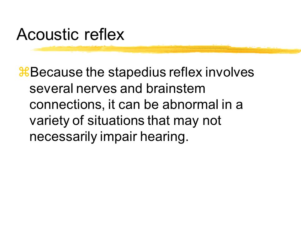 Acoustic reflex