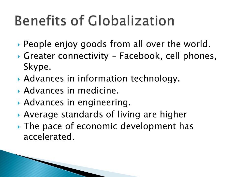 economic benefits of globalization
