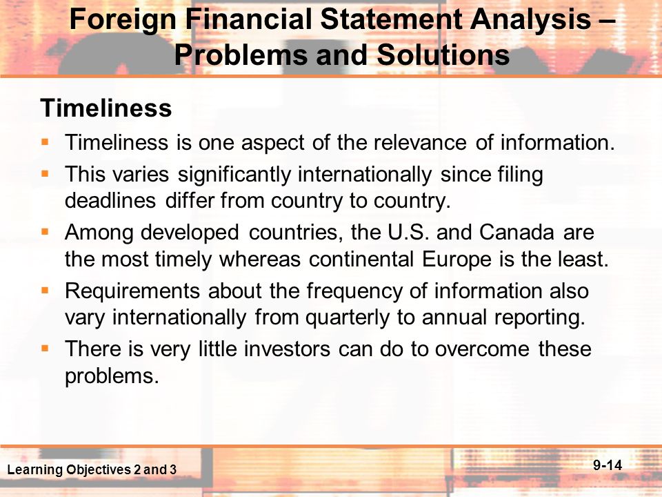 Foreign Financial Statement Analysis – Problems and Solutions