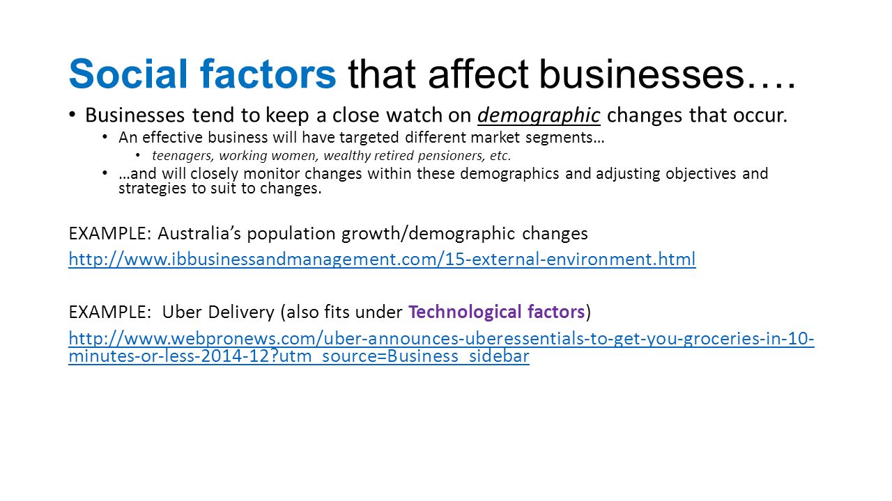 technological factors examples