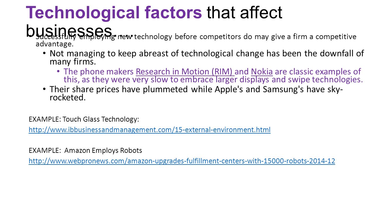 what are technological factors