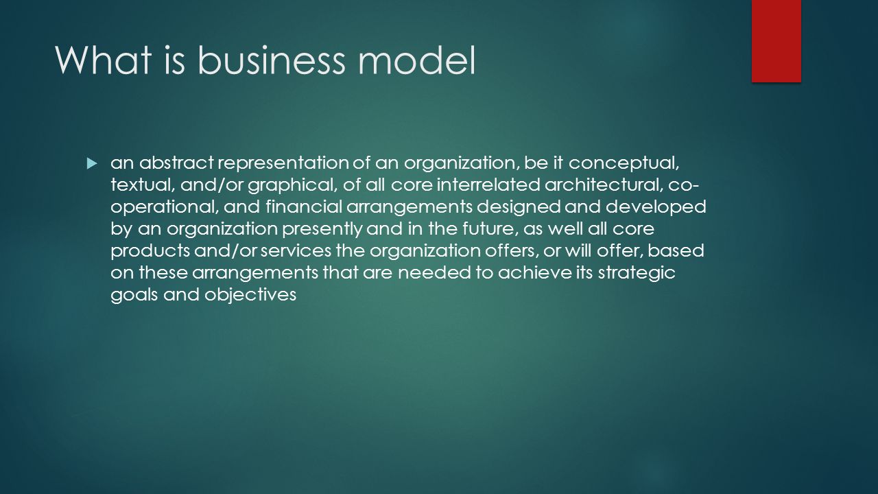 What is business model
