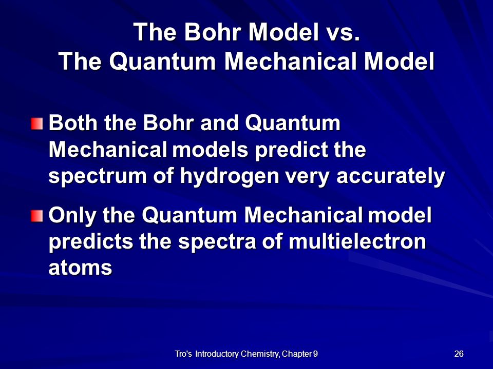 The Bohr Model vs. The Quantum Mechanical Model