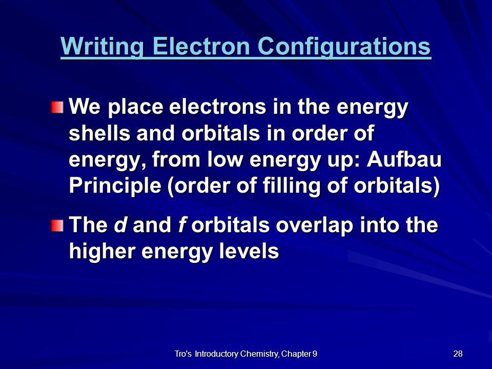 Writing Electron Configurations