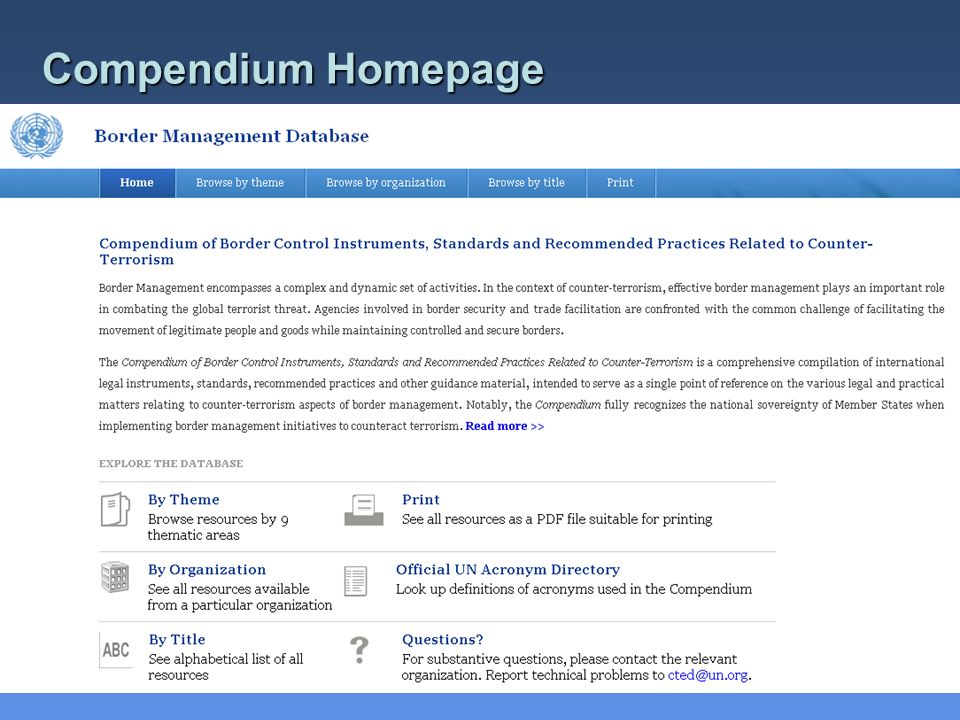 Compendium Homepage