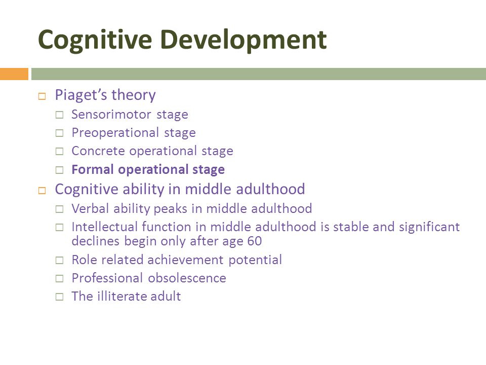 middle adulthood development theories