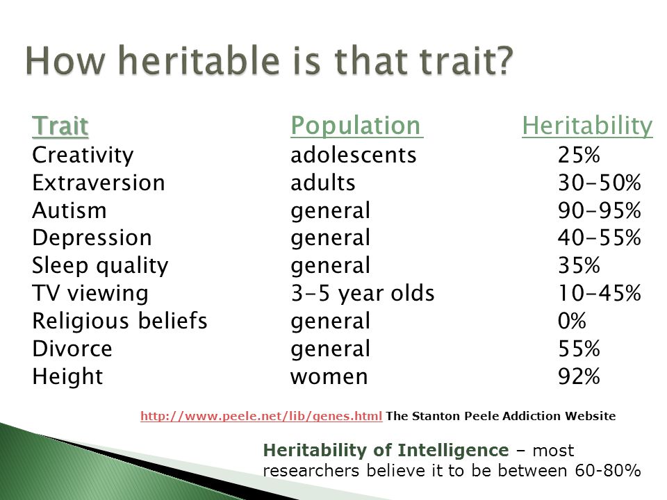 How heritable is that trait