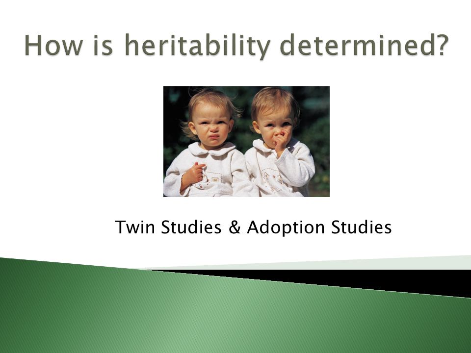 How is heritability determined