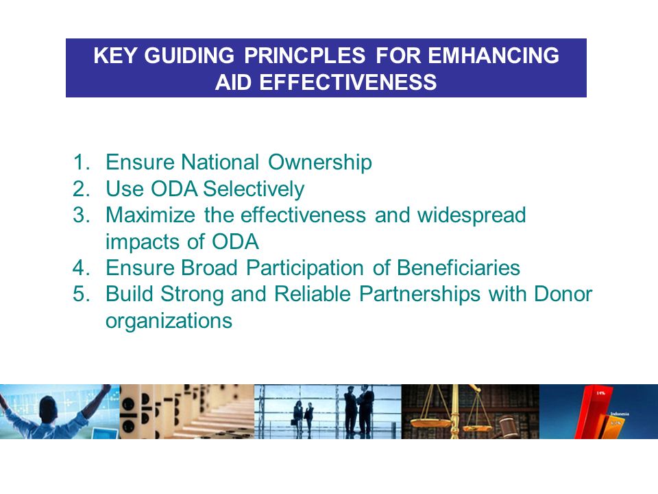 KEY GUIDING PRINCPLES FOR EMHANCING AID EFFECTIVENESS