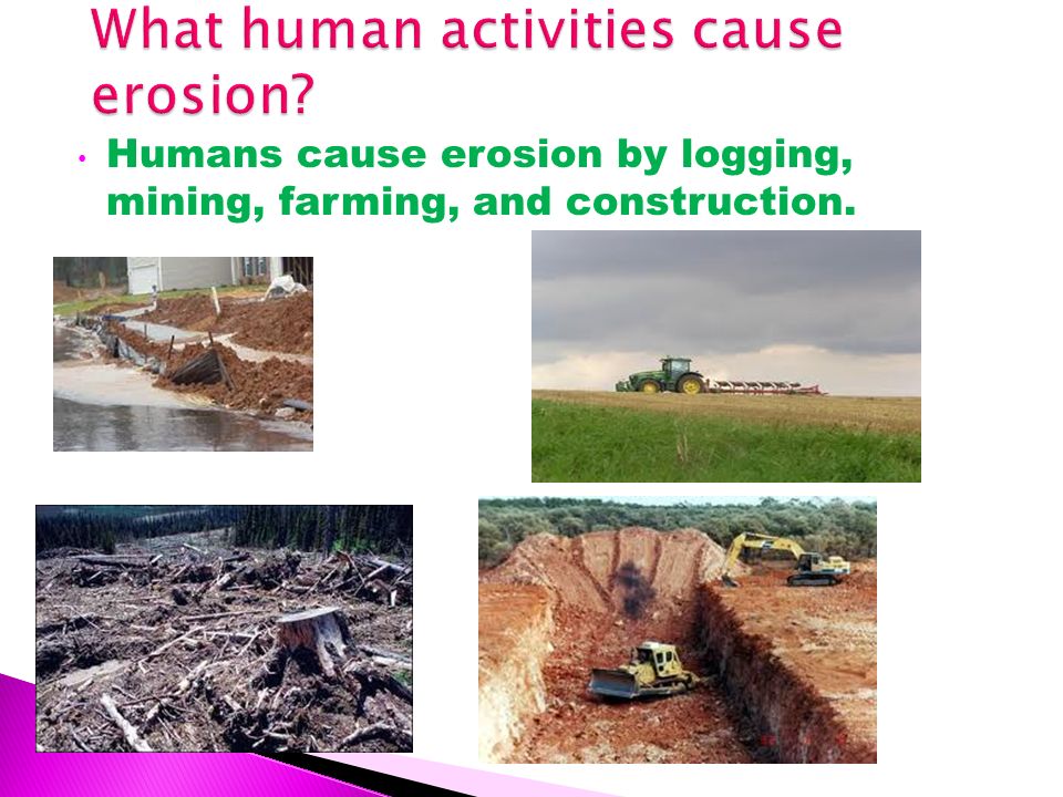 What human activities cause erosion