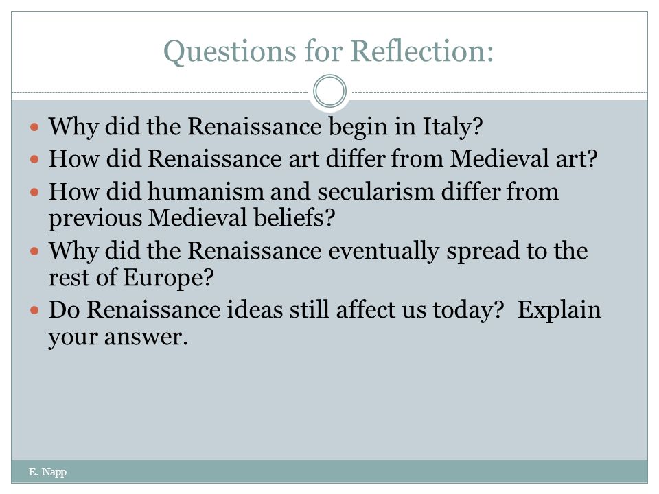 Questions for Reflection: