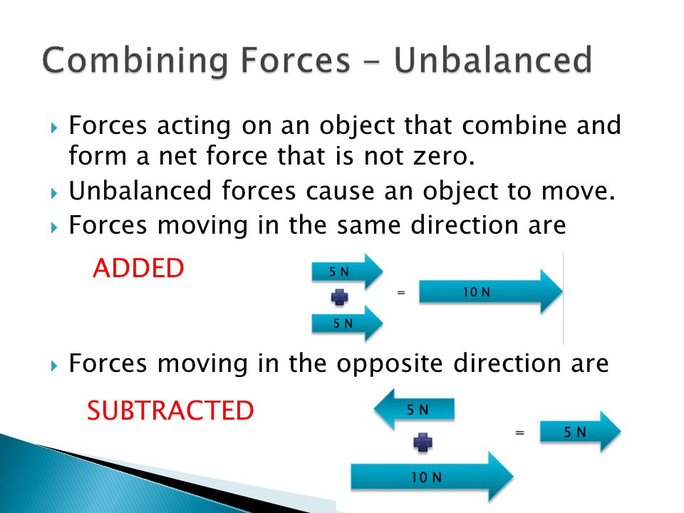 Combining Forces - Unbalanced