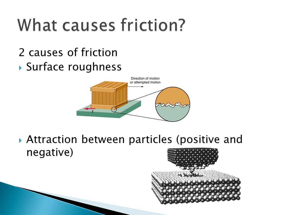 What causes friction 2 causes of friction Surface roughness