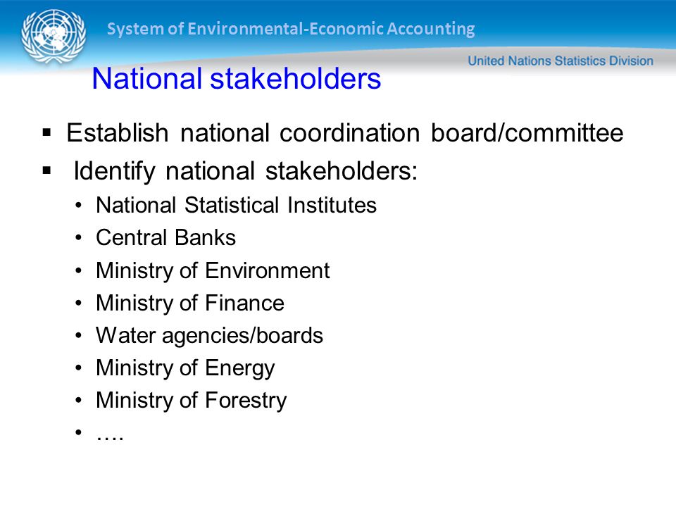 National stakeholders
