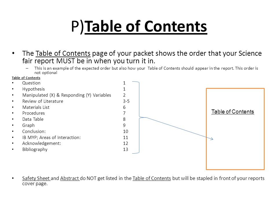 Mcpherson Cps Science Fair Report Due 2nd Week Of November Ppt