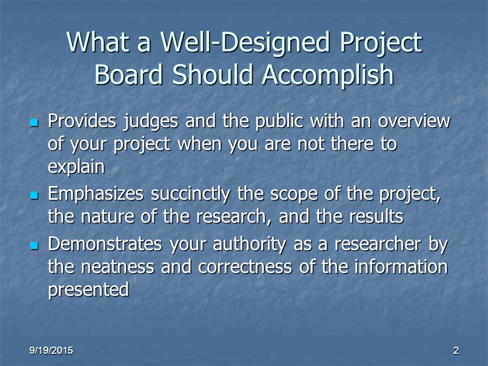 What a Well-Designed Project Board Should Accomplish